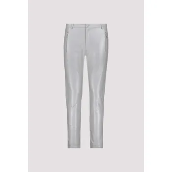 Dámské kalhoty Kalhoty Monari 7419 šedé úzkého střihu a kapsami na zip Velikost: 36