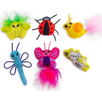 Hračka pro kočku Catstages sada hraček s catnipem Hmyzáci 6ks
