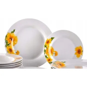 Talíř Jídelní servis Banquet žluté slunečnice 18 ks