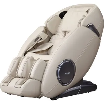 Masáž Profesionální masážní křeslo s magnetoterapií polohovací béžové, nosnost 150 kg