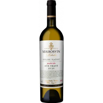Víno Ryzlink vlašský Dvě tratě 2022 pozdní sběr Mikrosvín Mikulov 0,75 l