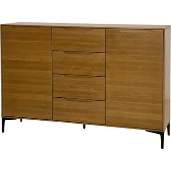 Nábytek Drewmax Komoda KD422, 150x88x41, buk (Barva dřeva: Bělená)