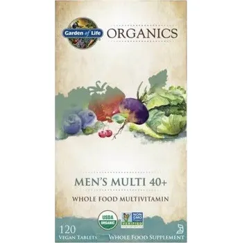 Garden of Life Organics Mens 40 Multi - multivitamín pro muže od 40 let - 120 tablet