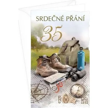 ARGUS Přání k 35. narozeninám s klopou na peníze 15-6562c35