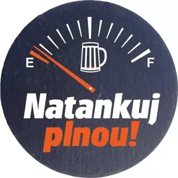 Kameninový podtácek 10cm - Natankuj plnou