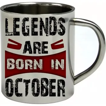 ŘÍJEN nerezový hrnek legendy se rodí v říjnu 300 ml (hrnek nerezový dvouvrstvý LEGENDS OCTOBER)