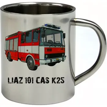 LIAZ 101 CAS K25 nerezový hrnek pro HASIČE 300 ml (hrnek nerezový dvouvrstvý HASIČI hasičské auto)
