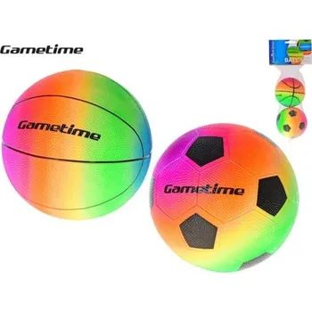 Houpací síť Míč duhový fotbal/basketbal 10cm 2ks