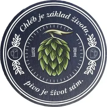 Kameninový podtácek 10cm - Pivo je život sám