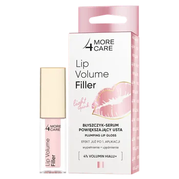 Přípravek na rty More4Care Lip Volume Filler lesk-sérum pro zvětšení rtů light pink, 4,8 g