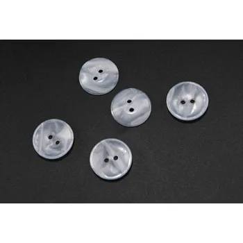 Knoflík Dírkový knoflík s perletí - světle modrý melír - průměr 1,8 cm