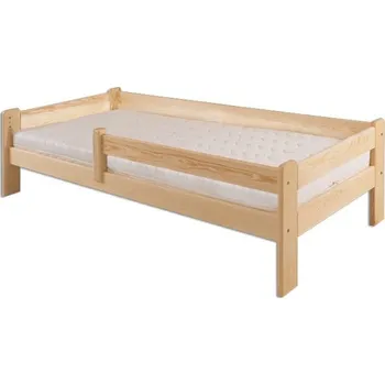 Ložnice Drewmax Dřevěná postel LK137, 90x200, borovice (Barva dřeva: Přírodní (lakovaná))