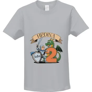 Tričko s potiskem Rytíř narozeninové 2 roky se jménem dětské