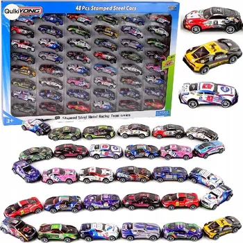 autíčko Sada kovových autíček autíčka 48 ks, velká sada autíček