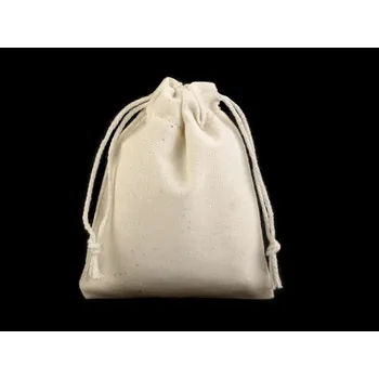 Dárková taška Dárkový pytlík 6,5x9,5 cm lněný Varianta: režná světlá, Balení: 12 ks