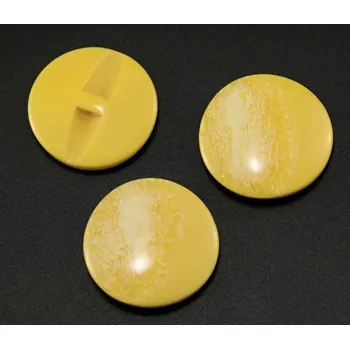 Knoflík Knoflík se spodním přišitím - žlutý - průměr 2,2 cm
