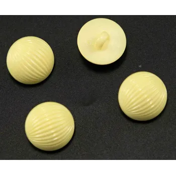 Knoflík Knoflík se spodním přišitím - žlutý - průměr 1,3 cm