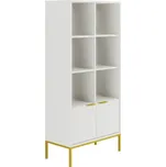Kocot Kids Regál - knihovna Austin - bílá/zlatá noha