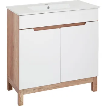 Koupelnový nábytek BPS-koupelny Koupelnová skříňka s keramickým umyvadlem Doris 80-2D