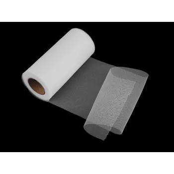 Tyl / stuha dekorační šíře 15 cm Varianta: 4 bílá sněhová, Balení: 1 ks