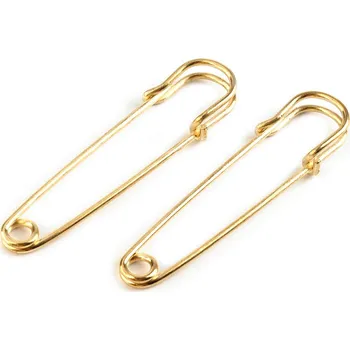 Ozdobný spínací špendlík kilt 13x65 mm Varianta: zlatá, Balení: 2 ks