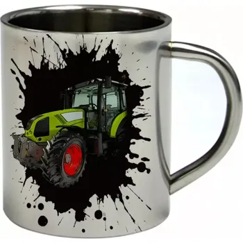 Moon River Claas Arion 400 nerezový hrnek s traktorem 450 ml (hrnek nerezový dvouvrstvý pro farmáře , farmář , farma)