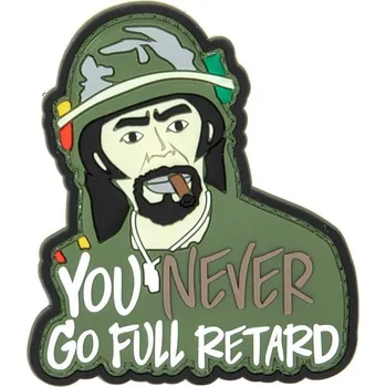 GFC Tactical Nášivka na suchý zip You Never Go Full Retard (plast 3D) - barevná