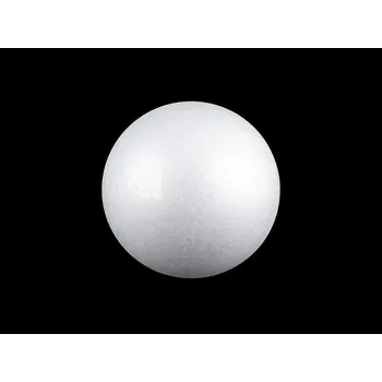Vánoční ozdoba Koule Ø10 cm polystyren Varianta: 1 bílá, Balení: 10 ks