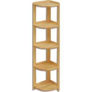regál Drewmax Rohový regál RG133, 30x150x30, borovice (Barva dřeva: Ořech)