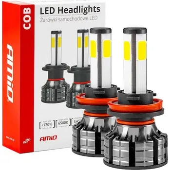 Autodoplněk LED žárovky hlavního svícení COB 4Side H8/H9/H11 AMiO
