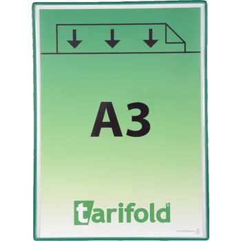 Rámeček s kapsou Tarifold, A3, otevřený shora, zelený, 5 ks