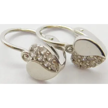 Náušnice Klenoty Budín Dětské zlaté náušnice se zirkony srdce 585/1,16gr HK2297 (Klenoty Budín Dětské zlaté náušnice se zirkony srdce 585/1,16gr HK2297)