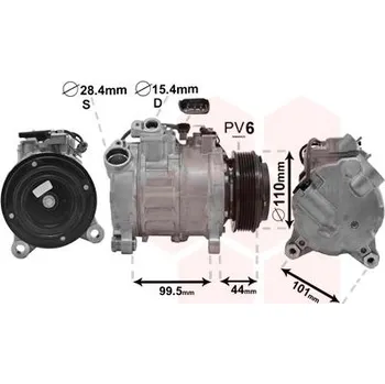 Kompresor klimatizace Kompresor, klimatizace VAN WEZEL 0600K493