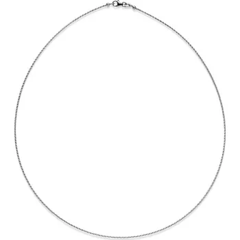 Řetízek Náhrdelník Cable Délka: 42 cm, Barva kovu: Bílé zlato