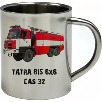 Hasičské auto 815 6x6 CAS 32 nerezový hrnek pro HASIČE 300 ml (hrnek nerezový dvouvrstvý HASIČI hasičské auto)