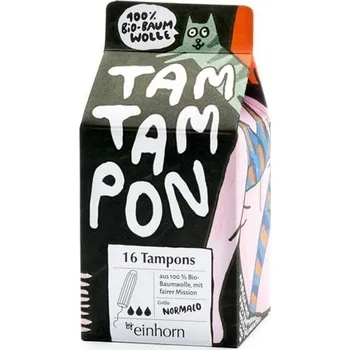 Menstruační tampony Tampony TamTampon Normalo z hypoalergenní z bio bavlny Einhorn - 16 ks + záruka na vrácení do 100 dnů