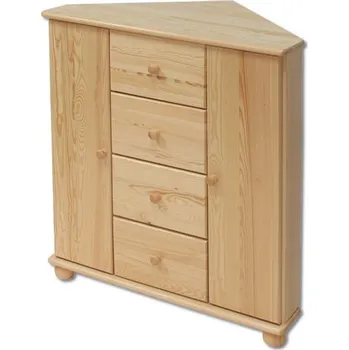 Ložnice Drewmax Komoda KD134, 90x100x74-60, borovice (Barva dřeva: Přírodní (lakovaná))