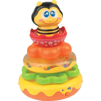 Dřevěná hračka HAP-P-KID Veselá Včelka PYRAMIDA