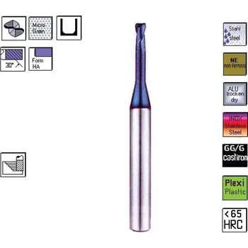 Fréza SK torická fréza pr. 5,0 x 8,0 mm R1,0 , 2bř. 30° TiAlN odlehčená , CERANIT TR74.500