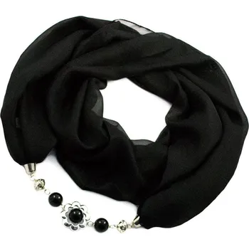 Šála Šála s bižuterií Extravagant - černá