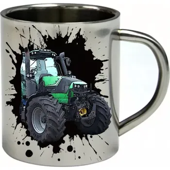 DEUTZ-FAHR 6160 nerezový hrnek s traktorem 300 ml (hrnek nerezový dvouvrstvý pro farmáře , farmář , farma)