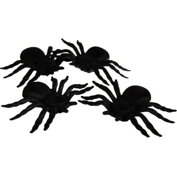 Party dekorace Halloweenská dekorace chlupatí Pavouci 7 x 11 x 2 cm - 4 ks