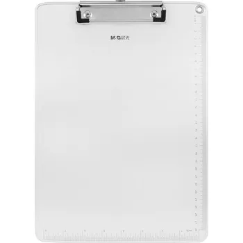 Psací podložka Kreslicí a psací podložka M&G s klipem A4, šedá