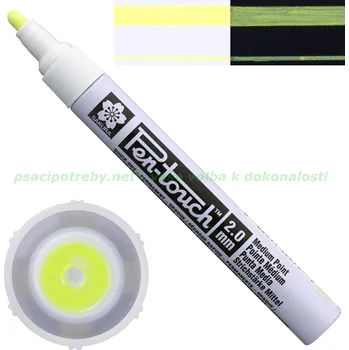 sakura xpfka302 popisovač Pen Touch s tekutou barvou Fluorescentní 2 mm - Žlutý