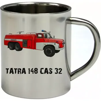 Hasičské auto 148 CAS 32 nerezový hrnek pro HASIČE 300 ml (hrnek nerezový dvouvrstvý HASIČI hasičské auto)