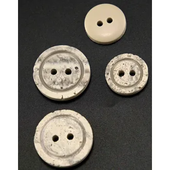 Knoflík Dírkový knoflík - kameninově šedý melír - průměr 2 cm