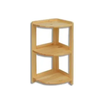 regál Drewmax Rohový regál RG135, 30x86x30, borovice (Barva dřeva: Ořech)