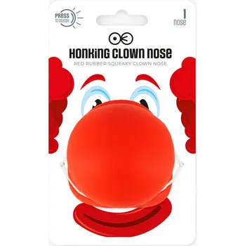 Karnevalový doplněk Party Pal Nos červený klaun pískací, 6 cm
