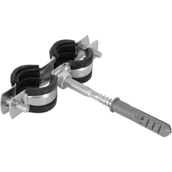 Instalatérský materiál Objímka na trubky dvojitá komplet 1/2“ 20-24 mm