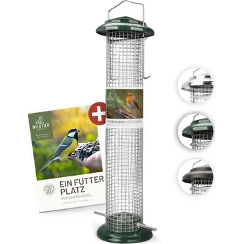 Krmítko pro ptáka REAVET Krmný sloupek na arašídy - více barev (výška 38 cm) Barva: Zelená